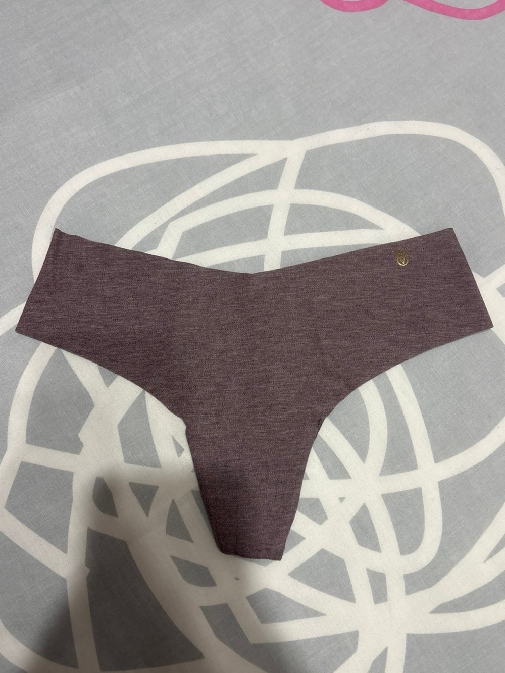 Victoria’s Secret Heather Purple No-Show Cotton Thong Panty